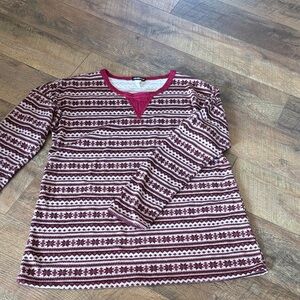 Maroon Pattern Sweater